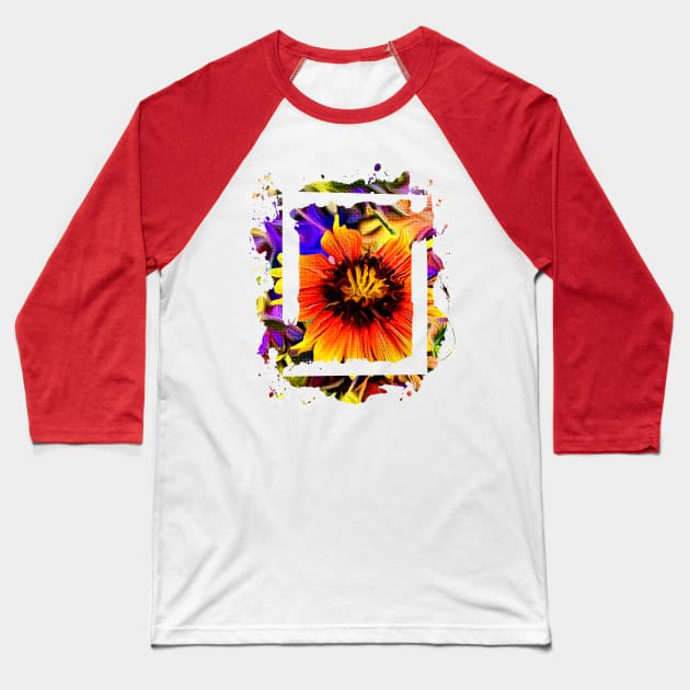 Mexican Blanket Wildflower Baseball T-Shirt by Ladycharger08